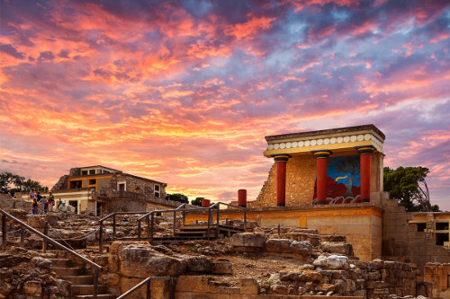 View of Knossos archaeological site
