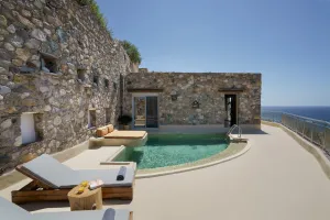 Vue imprenable sur la mer à la Villa Artemis récemment rénovée avec piscine privée, à 20 minutes de la plage d'Elafonisi