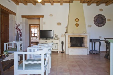  fireplace and lunch table