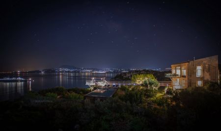 house at night