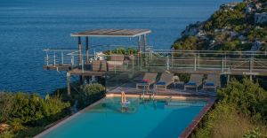 Luxury villa Olea Prime 170 m from beach and awesome sea views deck
