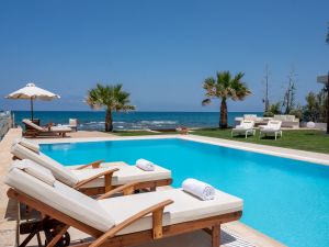 Hersonissos-Villa mit Meerblick und beheiztem Pool