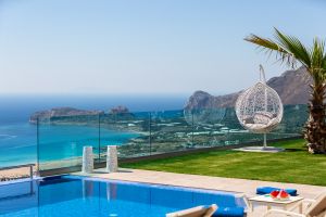 Νew villa Jasmine, with terrace overlooking the bay of Falassarna