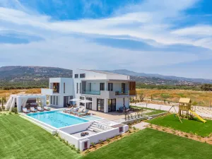Villa suprême Orizontes, près de Rethymno, vue sur la mer Infinite Horizon, à 2 km des commodités