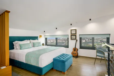  Double bedroom with guitar