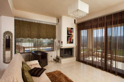 fireplace area