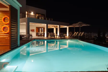  pool view at night