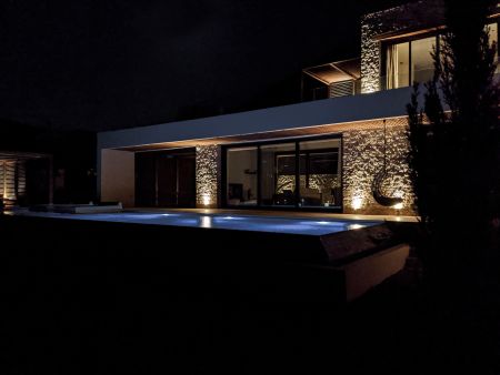  pool area at night