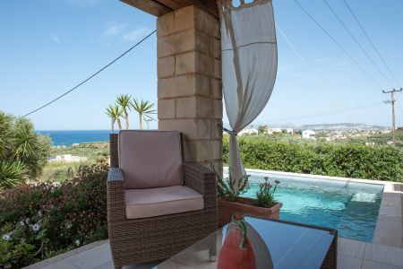 sitting area by pool