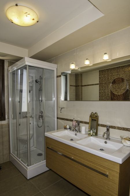  shower and sink