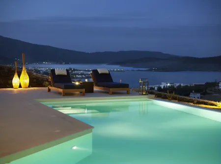  pool at night