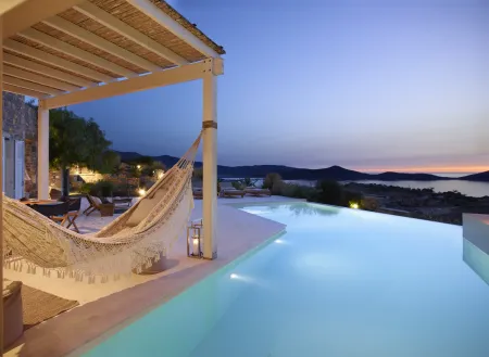  pool view at night