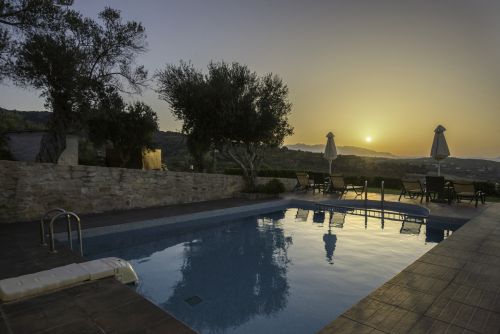  swimming pool at sunset