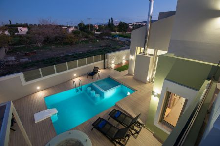  lighted pool at night
