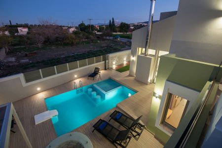  lighted pool at night