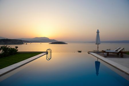  swimming pool at sunset