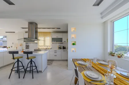  dining table and kitchen