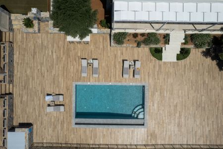  drone view of the pool