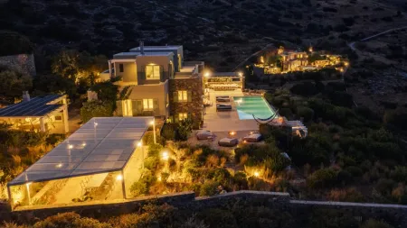  both villas at night