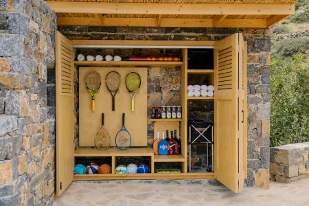  sports equipment storage area