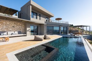 Kokomo Villa is a trendy new Greek villa in Chania, Crete, elegantly designed and equipped with modern amenities for a luxury vacation.