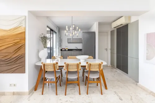  kitchen and dining area