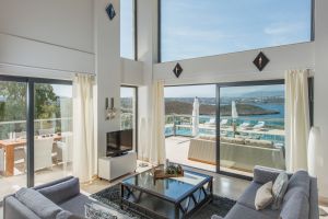 Part of a stylish vacation complex, Seafront 2 is a secluded new Greek villa in Kalathas, tastefully decorated and equipped with all the mod cons for a private luxury holiday.