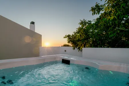  sunset from hot tub