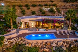 Stylish traditional Mirabello Villa set into the peaceful hillside of north-eastern Crete