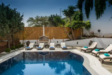   swimming pool and bbq