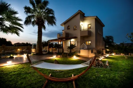 Villa at night