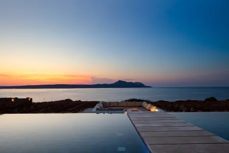  pool view at sunset