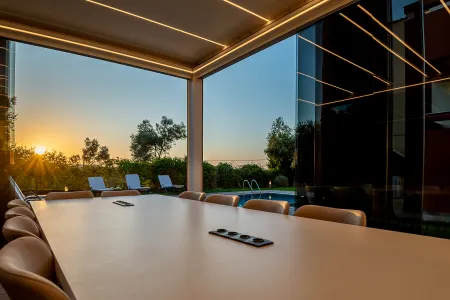  meeting room at sunset
