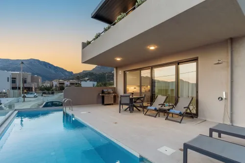  Swimming pool at sunset