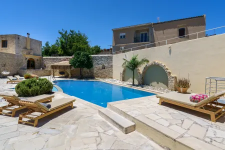  swimming pool and building