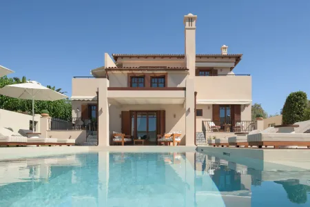  swimming pool and loungers