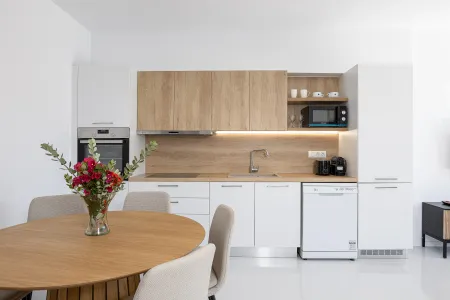  kitchen and dining area