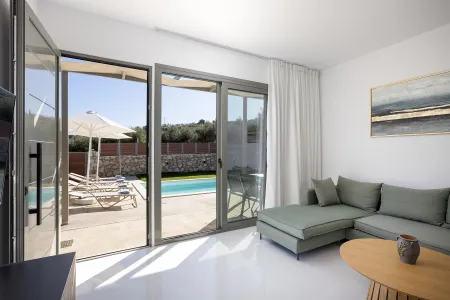  living room with pool access