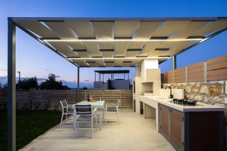  bb and dining area at night