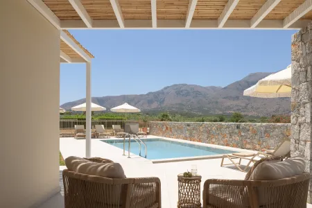 sitting area and pool view