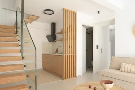  living area and kitchenette