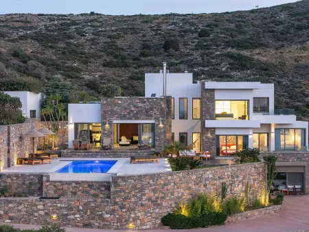  villa at dusk