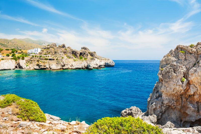 La plage d'Agios Pavlos