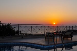Sea and Sunset Views at Peaceful Villa Meliti