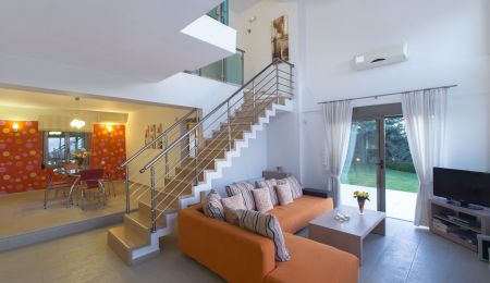  living room and stairs