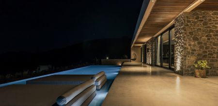  infinity pool at night