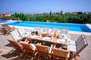 A spacious private villa in the Gouves resort village of Crete, fully equipped with all the mod cons.