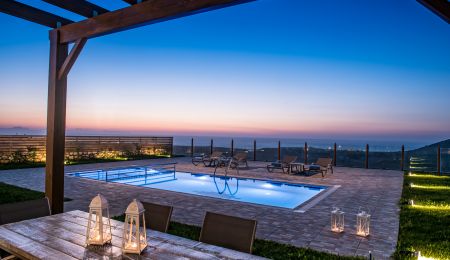 sunset pool view
