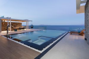 A chic new luxury villa Nereid in the heart of Crete, fully equipped with modern amenities.